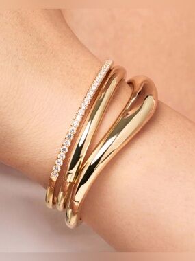 Gold Talia Bangle Ana Luisa Bracelet